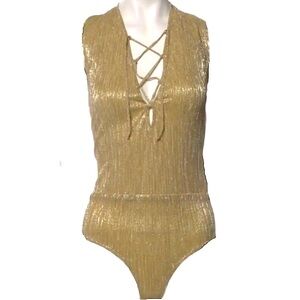 ANINE BING Tie Neck Sleeveless Bodysuit